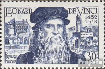 Produktbild von Briefmarken Frankreich 1952 Mi 947 (kompl.Ausg.) gestempelt Leonardo