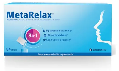 Productafbeelding van Metagenics MetaRelax Magnesium (84 zakjes)