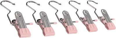 Produktbild von 5 Stück Hut- und Hosenaufbewahrungshaken, 360 Grad drehbar, Mehrzweck-Kleiderbügel aus rutschfestem Metall, Schrankorganisation
