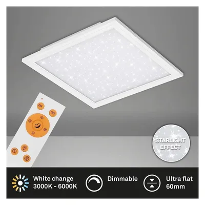 Produktbild von LED Panel dimmbar 24W 2400 lm 3000-6500 K 45x45 cm weiß Sternenhimmel + Fernbedienung