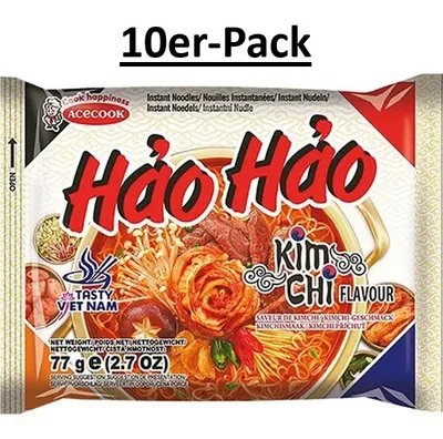 Produktbild von 10x ACECOOK Instantnudeln Hao Hao Kimchi 77g