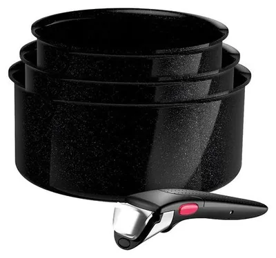 Produktbild von Tefal L27090, Frittierset, Schwarz, Aluminium, Keramik, Thermosignal, Keramik, Gas, Halogen, Induktion