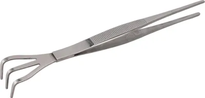 Obrázok produktu pre Koreňové hrable s pinzetou 3 hroty z nehrdzavejúcej ocele uvoľňujúce pôdu bonsajové náradie s ergonomickou rukoväťou (rovné)