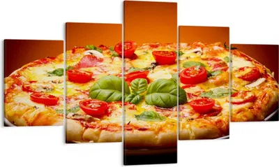 Produktbild von Bild auf Leinwand - Leinwandbild - Italien Pizza Tradition Essen - 125x70cm - Wand Bild - Wanddeko - Leinwanddruck - Bilder - Kunstdruck - Wanddekoration - Leinwand bilder - Wandkunst - EA125x70-2717