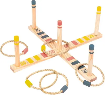 Produktbild von Ringwurfspiel aus Holz - Outdoor Spielzeug pädagogisch für Kinder