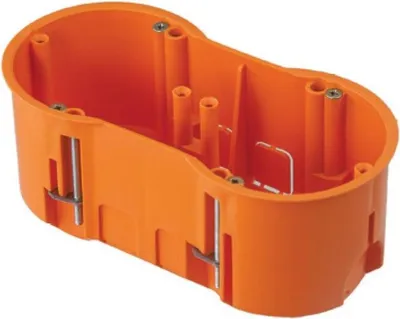 Produktbild von Doppeldose für Gipskartonplatten mit Schrauben, tief - A.0010PG