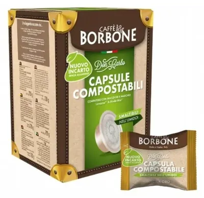 Produktbild von Caffè Borbone Don Carlo Oro (Gold) - 50 kompostierbare Kaffeekapseln kompatibel mit Lavazza A Modo Mio