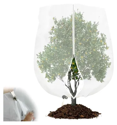 Produktbild von Großer Obstbaum-Netzbeutel, wiederverwendbares Pflanzenschutznetz, Vogelschutznetz mit Kordelzug, Gemüsenetz Insektenschutznetz (10 x 10 Fuß)
