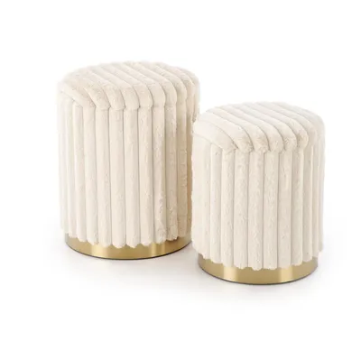 Produktbild von Set gepolsterte Hocker AUREA, creme