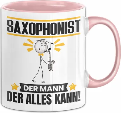 Produktbild von Saxophonist Tasse Geschenk für Saxophonist Der Mann Der Alles Kann Geschenkidee zum Geburtstag (Rosa)