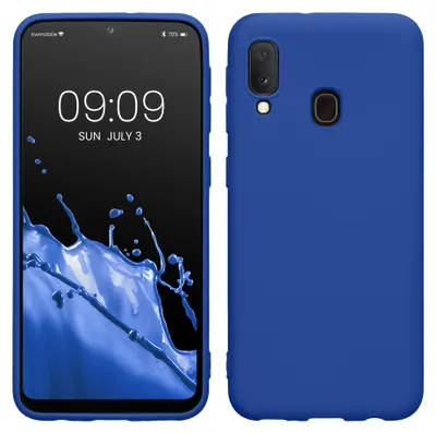 Produktbild von kwmobile Handyhülle für Samsung Galaxy A20e Hülle - TPU Case - Kabelloses Laden - Schutzhülle Cover in Baltik Blau