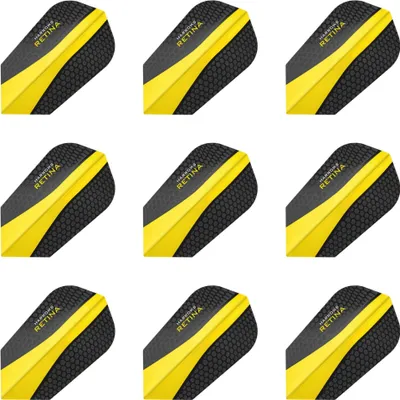 Produktbild von Harrows | Retina | Dart Flights | Slim | 100 Mikron | Gelb | 3 Sets = 9 Flights