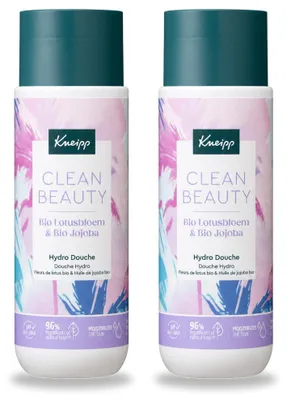 Imagen del producto de 2 unidades de gel de ducha Kneipp Clean Beauty, aroma de loto y jojoba, 200 ml cada uno. Paquete económico