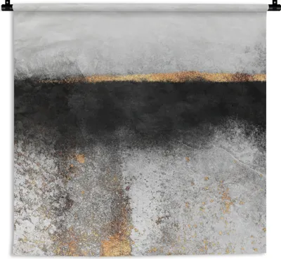 Produktbild von MuchoWow® Wandteppich Wandbehang Gold - Abstrakt - Luxus 60x60 cm Tapisserie Dekoration Wandtuch - Dekorationen - Wand Decke