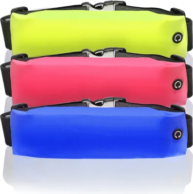 Produktbild von com-four® 3x Jogging Tasche in verschiedenen Farben für Handy´s bis 6,8" - Laufgürtel größenverstellbar 51-71 cm - Sport Handygürtel wasserabweisend