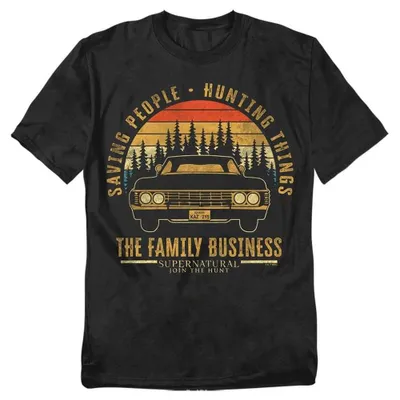 Produktbild von Supernatural - "Driving Sunset" T-Shirt für Herren/Damen Uni TV39020 (M) (Schwarz), KI-generiertes Bild