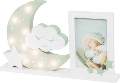 Produktbild von Fotorahmen mit LED-Licht Moonlight oliv / Dooky