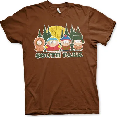 Produktbild von South Park Distressed T-Shirt - Medium - Brown