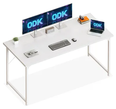 Image de Bureau avec pieds réglables, blanc