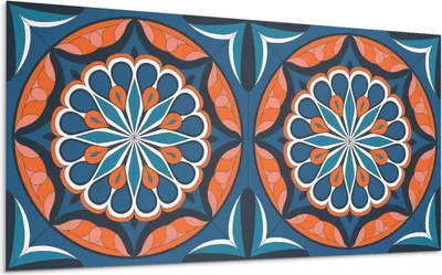 Produktbild von Mandala-Muster Mit Blättern – Selbstklebende Fliesen – Wandverkleidung – Wandpaneel – PVC Fliesen – Vinylflisen – PCV Flisen – Selbstklebend – Wanddeko – 120 x 60 cm