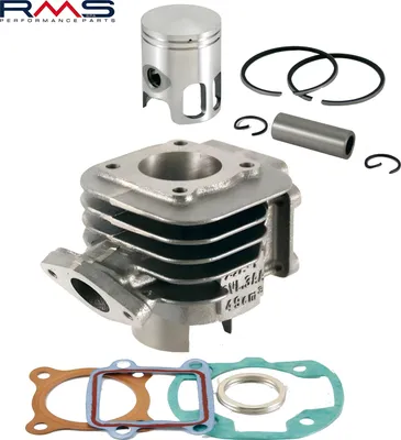 Zdjęcie produktu dla Zestaw cylindra RMS, zamiennik, 50 ccm, średnica 40 mm, kompatybilny z silnikami Minarelli i Yamaha BWS