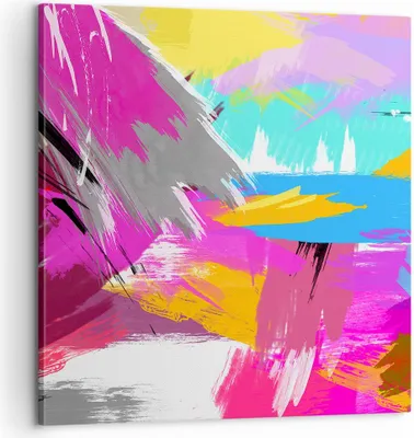 Produktbild von Bild auf Leinwand - Leinwandbild - Abstraktion modern - 60x60cm - Wand Bild - Wanddeko - Wandbilder - Leinwanddruck - Bilder - Kunstdruck - Wanddekoration - Leinwand bilder - Wandkunst - AC60x60-3966