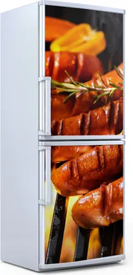 Produktbild von Kühlschrankdekoration 70x180 cm Aufkleber auf dem Kühlschrank - Gegrillte Wurst