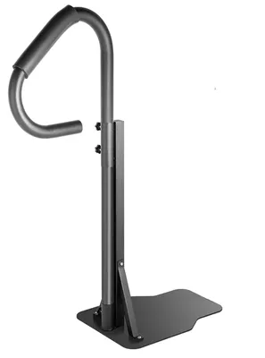 Obrázek produktu pro Madlo pro vířivku – boční zábradlí – otočné o 360° – výškově nastavitelné 89–145 cm – nosnost 272 kg – protiskluzová rukojeť – černé