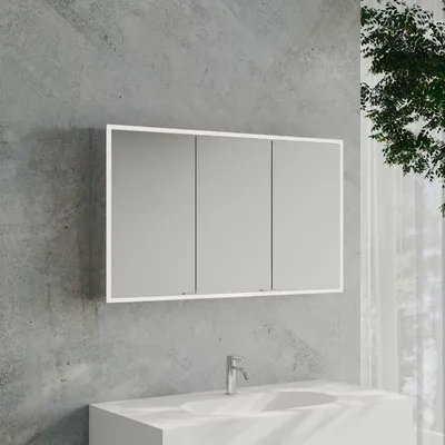 Productafbeelding van Kronenbach Cube 2.0 spiegelkast, 120 cm, wandmontage, met 3 deuren