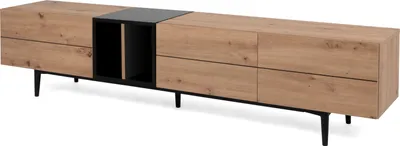 Produktbild von TV-Möbel Ted 195cm 3 Türen - Eiche/schwarz