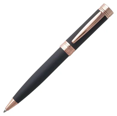 Produktbild von Cerruti Zoom Kugelschreiber Soft Navy, Roségold-Beschläge, DIA.13.2/H.136 mm