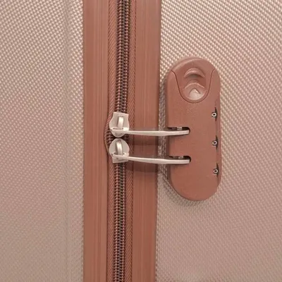 Immagine prodotto di Set di valigie da viaggio composto da quattro pezzi, con ruote girevoli e guscio rigido color champagne