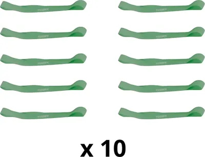 Image de Toorx Fitness Bandes de résistance Ensemble de 10 pièces - Moyen - 30 cm - Vert