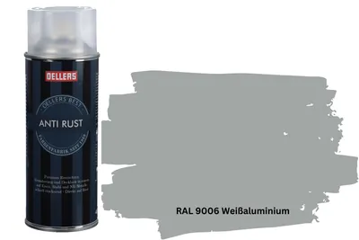 Produktbild von OELLERS AntiRust 3in1, 400ml, RAL 9006 Weißaluminium, Metallschutzlack, Rostschutzlack, Grundierung & Deckanstrich, Schutzschicht für alle Metallarten