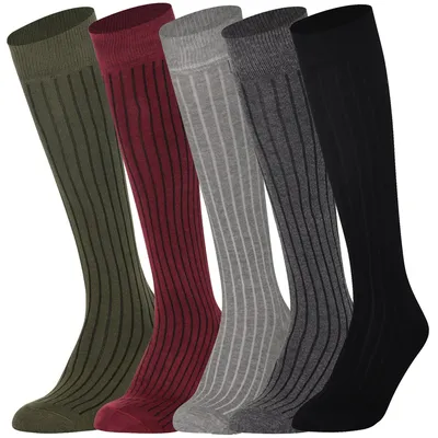 Imagen del producto de Calcetines largos de algodón uni (5 pares) - Solidchoice