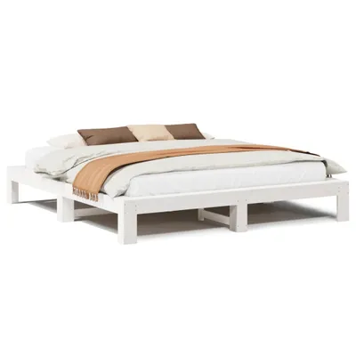 Immagine prodotto di Letto senza Materasso Bianco 180x200 cm Legno Massello di Pino