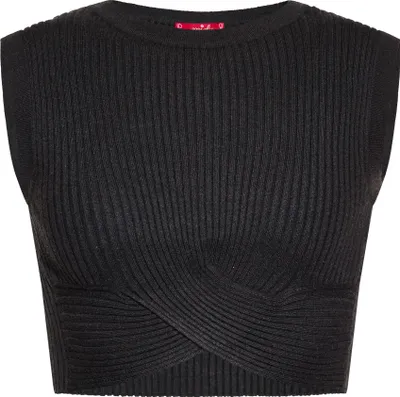 Immagine prodotto di SWIRLY top corto da donna - nero, L