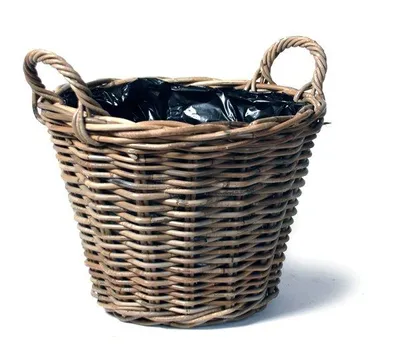 Produktbild von Kubu Korb rund natur Pflanzkorb Weidenkorb Pflanzkorb Ø35cm  H25cm Rattankorb