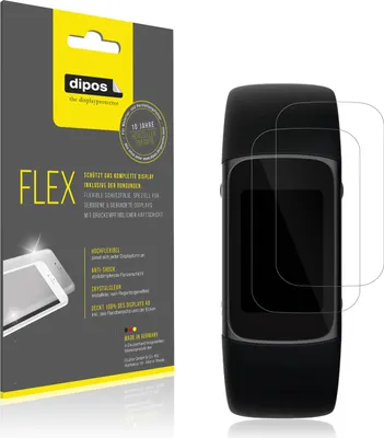 Produktbild von 2x Schutzfolie für Fitbit Charge 6 Folie, 100% Displayabdeckung, dipos Flex