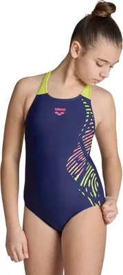 Image de arena Vortex Maillot de bain fille Swim V Back, Couleur:Bleu, Tailles enfants:128