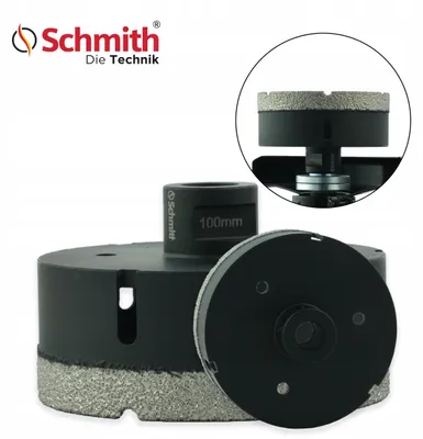 Zdjęcie produktu dla SCHMITH wiertło diamentowe do płytek otwornica diamentowa z trzpieniem M14 100mm