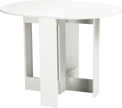 Produktbild von HOMCOM Klappbarer Esstisch mit 2 Klappflš¹geln, Beistelltisch aus Holz fš¹r Kš¹che und Wohnzimmer, 104 x 76 x 73,7 cm, Wei?