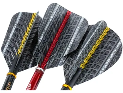 Produktbild von Harrows - Dart Flights "Supergrip" 9er-Pack PP4991 (Einheitsgröße) (Rot/Gelb/Blau/Schwarz)