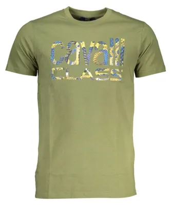 Produktbild von Herren Kurzarm T-Shirt: Grün, Rundhals mit Logo und Druck