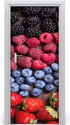 Produktbild von Tulup Türaufkleber 85x205 cm Dekorative Aufkleber Selbstklebend Wasserdichte Tapete Abnehmbar Schlafzimmer Wohnzimmer Wohnkultur - Beeren