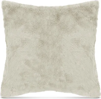 Immagine prodotto di Copricuscino 45x45cm (Offwhite) Look pelliccia - Morbido copricuscino con cerniera - Cuscino - Copricuscino Morbido copricuscino