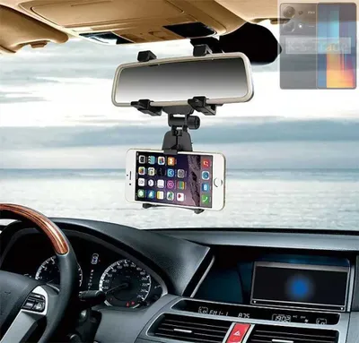 Produktbild von K-S-Trade Smartphone Halterung kompatibel mit POCO M6 Pro 4G Rückspiegel Halterung schwarz Auto Halterung KFZ Halter