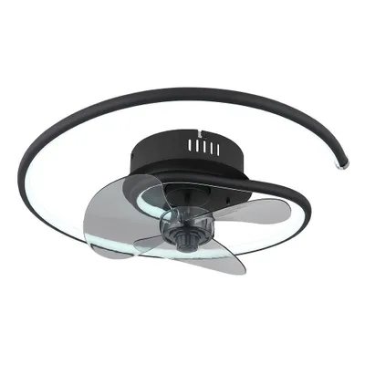 Produktbild von LED Deckenventilator, Fernbedienung, schwarz, CCT, D 45 cm
