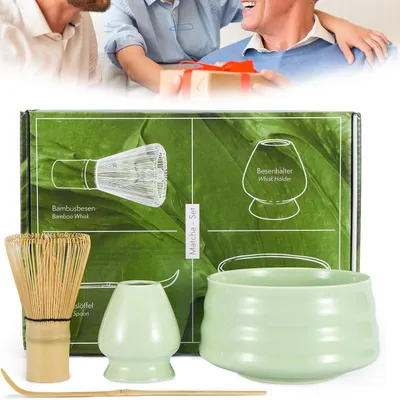 Produktbild von Matcha-Schneebesen-Set, 4-teiliges traditionelles Matcha-Set