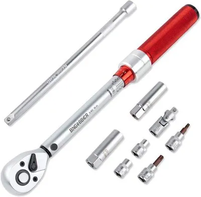 Produktbild von Famanu Drehmomentschlüssel Set 10-60 Nm mit 72-Zahn Ratsche für Fahrräder